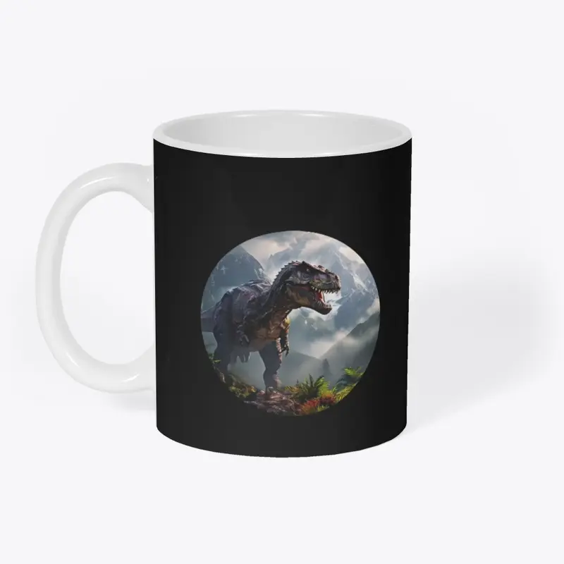 Dinosaurs with background for mountains