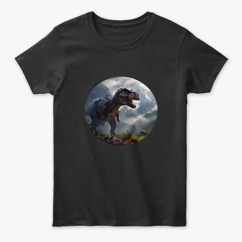 Dinosaurs with background for mountains